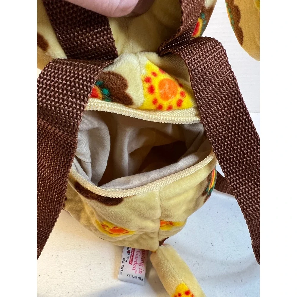 Scholastic Counting in the Garden Plush Dog Backpack Soft Magalina Yellow flower